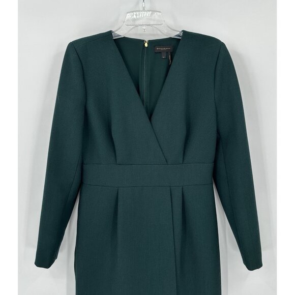 dress shift sheath long sleeve career business green 10 - Picture 4 of 7